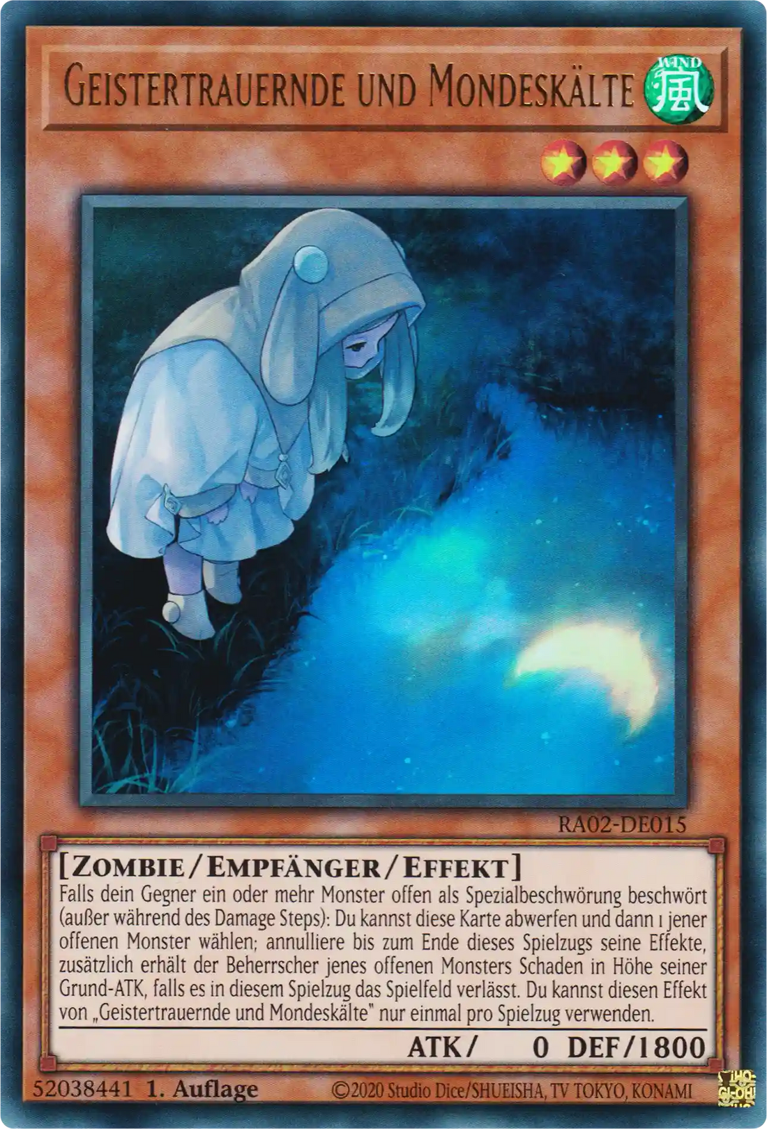 Geistertrauernde und Mondeskälte Yu-Gi-Oh! Karte RA02-DE015 Ultra Rare