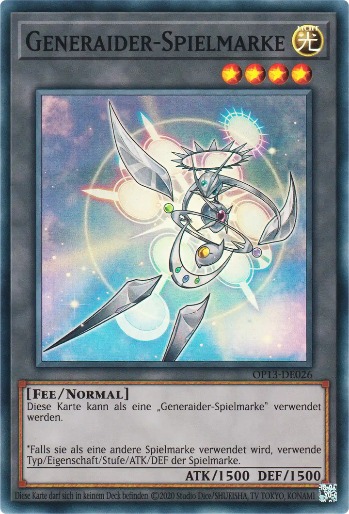 Generaider-Spielmarke Yu-Gi-Oh! Karte OP13-DE026 Super Rare
