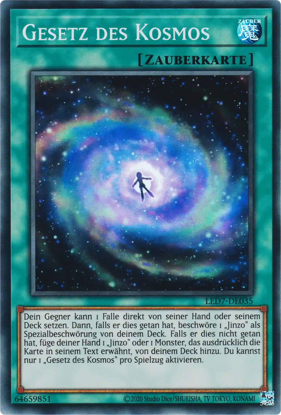 Gesetz des Kosmos Yu-Gi-Oh! Karte LED7-DE035 Super Rare