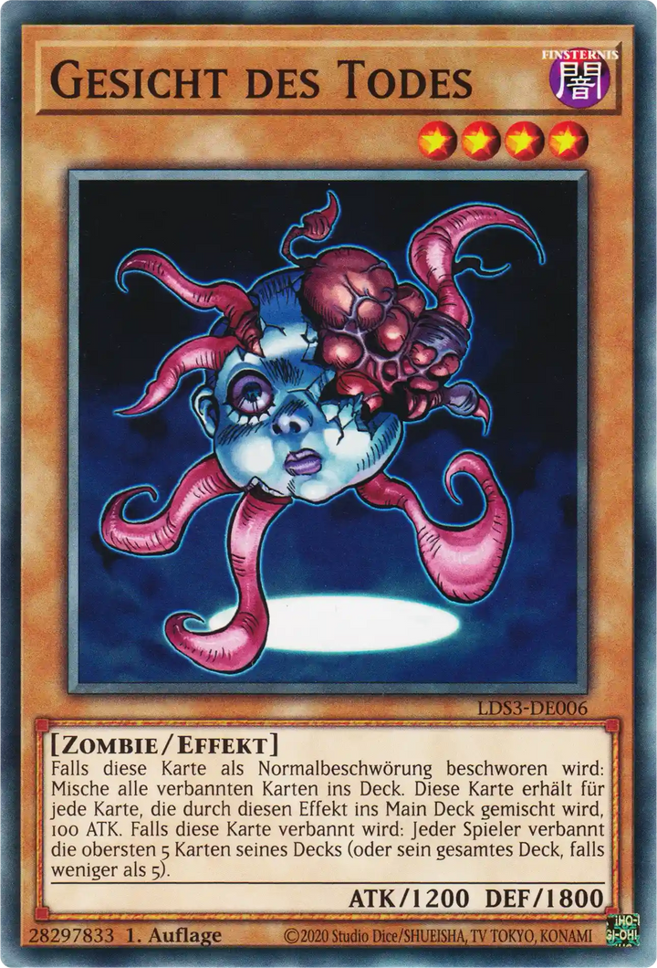 Gesicht des Todes Yu-Gi-Oh! Karte LDS3-DE006 Common
