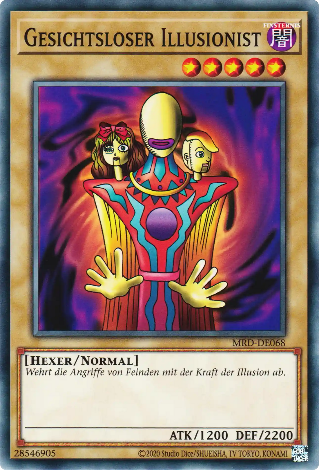 Gesichtsloser Illusionist Yu-Gi-Oh! Karte MRD-DE068 Common