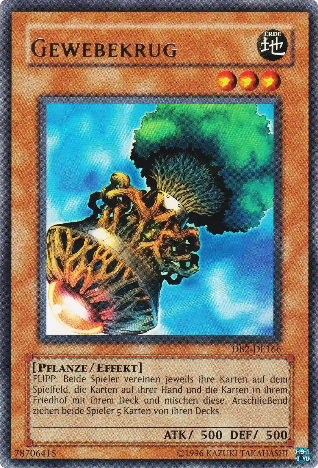 Gewebekrug Yu-Gi-Oh! Karte DB2-DE166 Rare