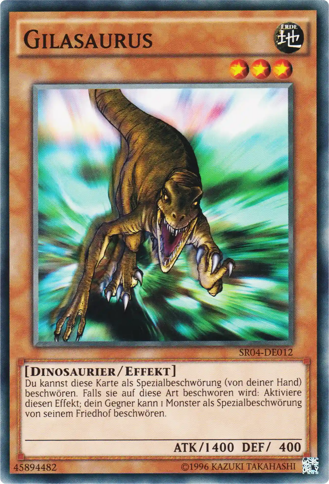 Gilasaurus Yu-Gi-Oh! Karte SR04-DE012 Common