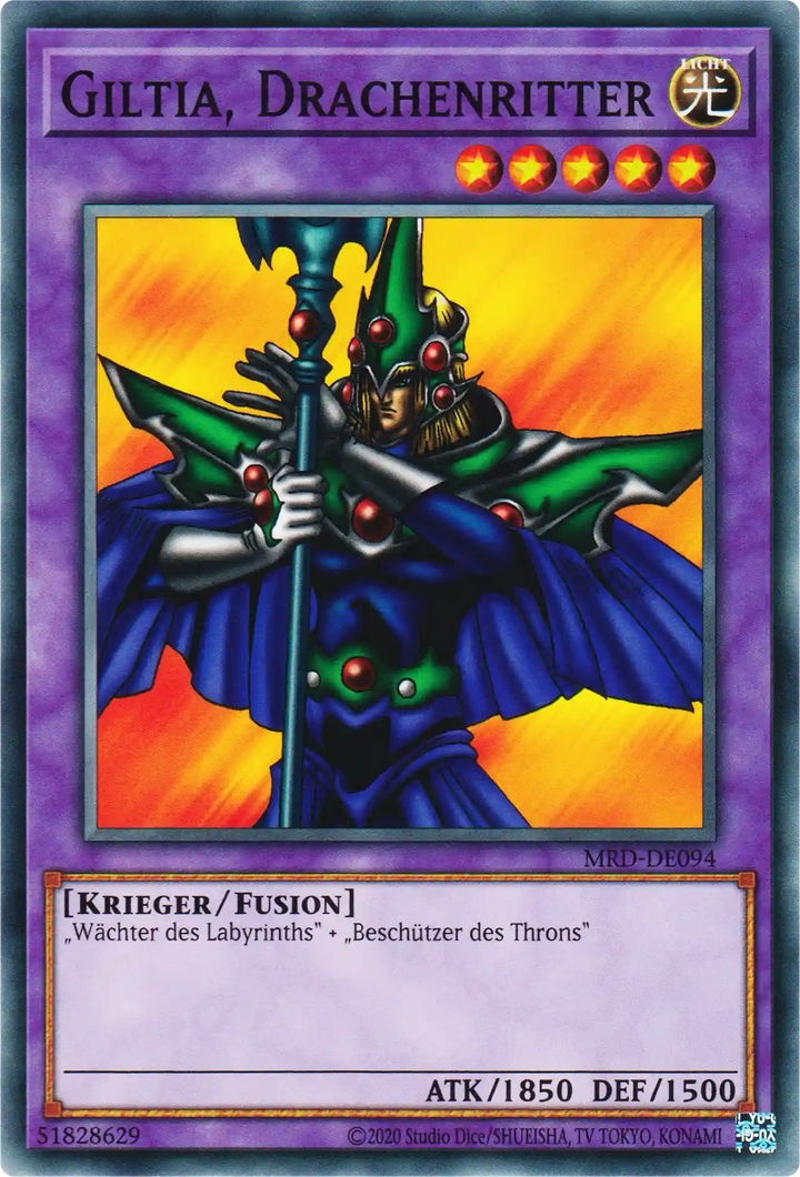 Giltia, Drachenritter Yu-Gi-Oh! Karte MRD-DE094 Common