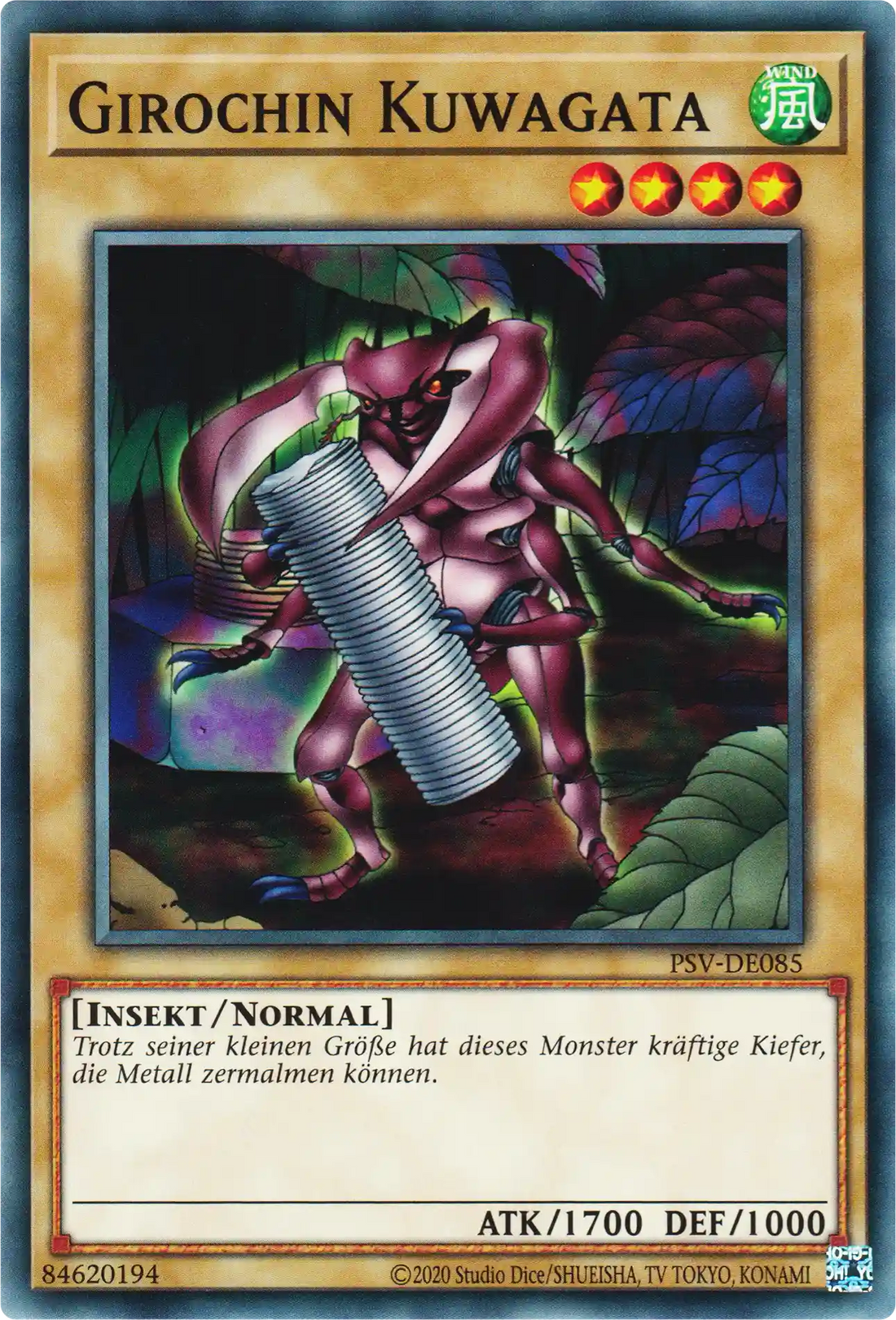 Girochin Kuwagata Yu-Gi-Oh! Karte PSV-DE085 Common