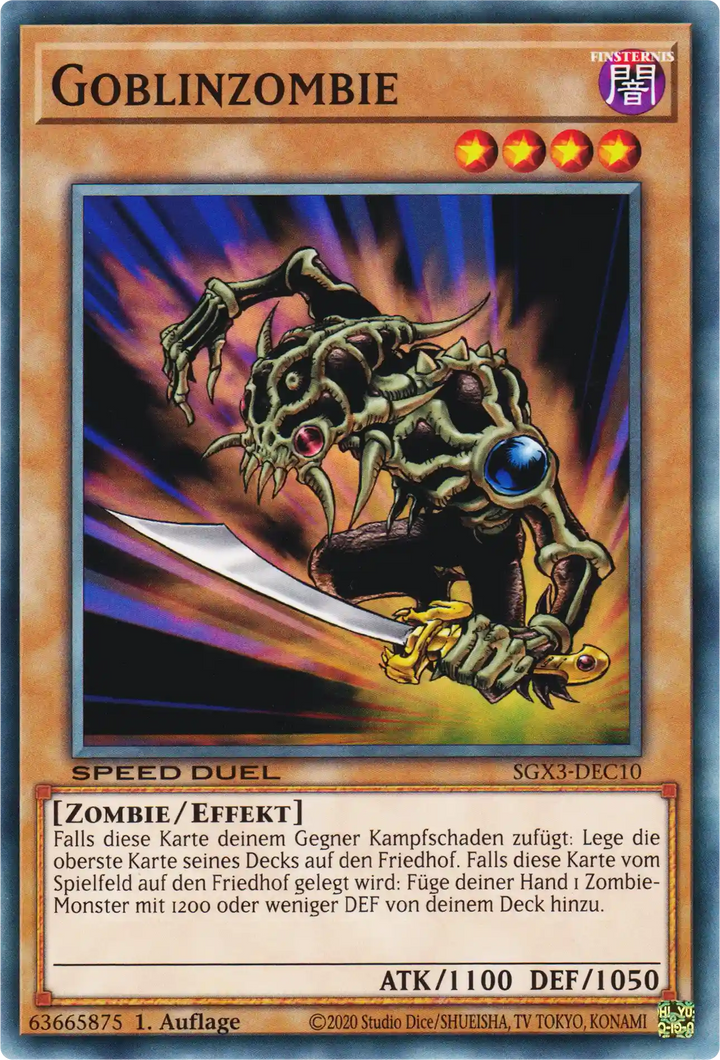 Goblinzombie Yu-Gi-Oh! Karte SGX3-DEC10 Common