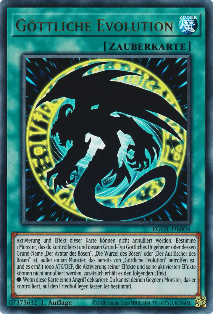 Göttliche Evolution Yu-Gi-Oh! Karte EGO1-DE004 Ultra Rare