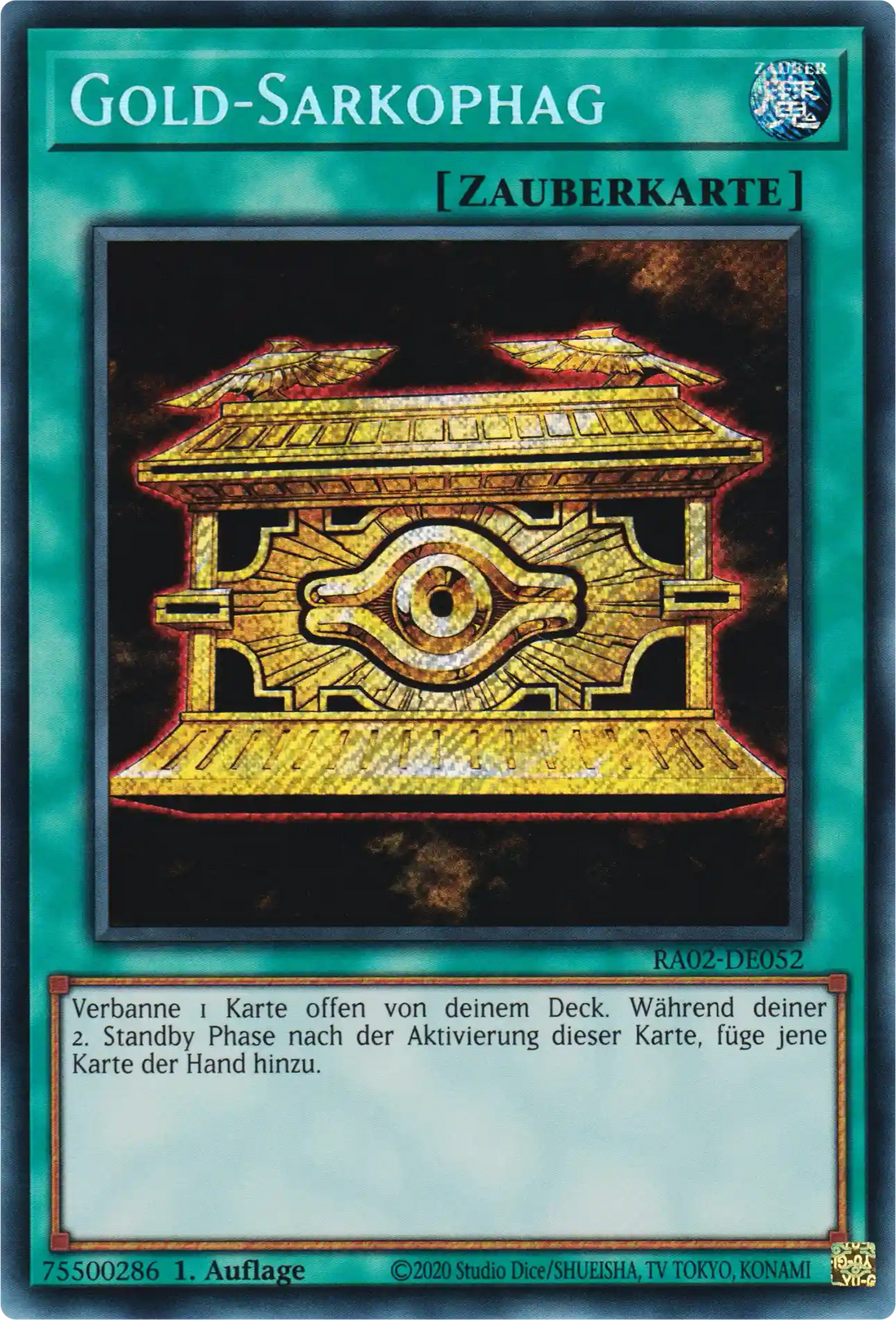 Gold-Sarkophag Yu-Gi-Oh! Karte RA02-DE052 Secret Rare