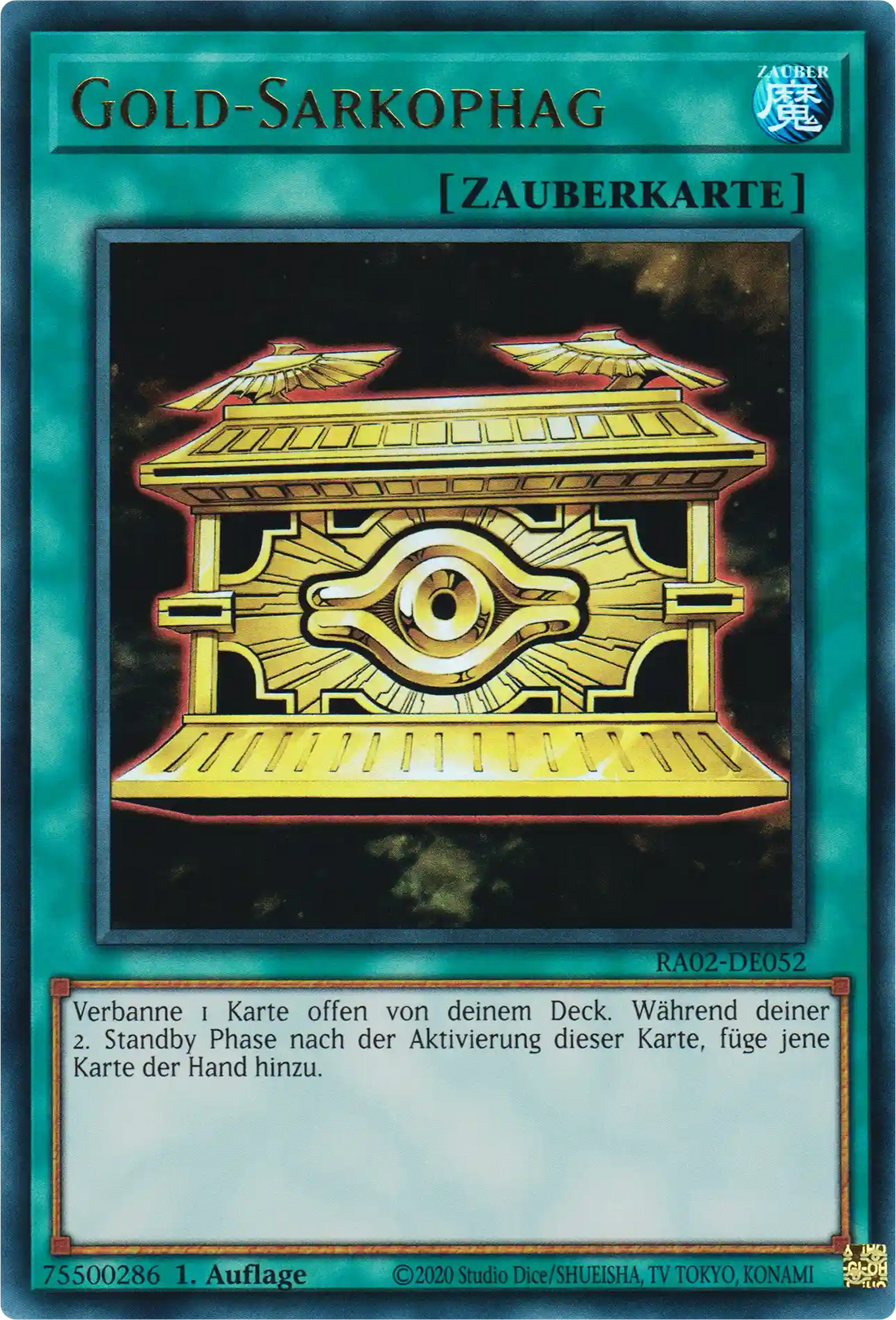 Gold-Sarkophag Yu-Gi-Oh! Karte RA02-DE052 Ultra Rare
