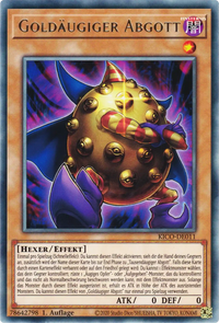 Goldäugiger Abgott Yu-Gi-Oh! Karte KICO-DE011 Rare