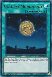 Goldene Mondmünze Yu-Gi-Oh! Karte BLHR-DE003 Ultra Rare