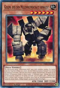 Golem, der den Millenniumsschatz bewacht Yu-Gi-Oh! Karte INFO-DE002 Common