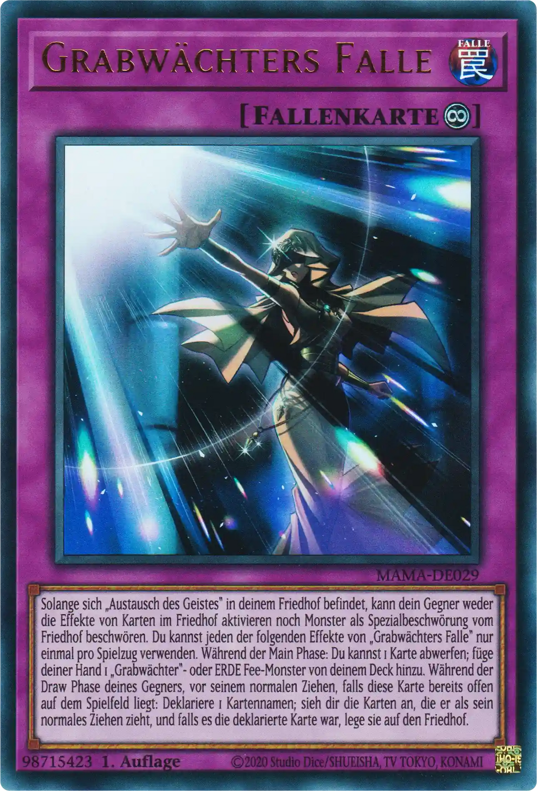 Grabwächters Falle Yu-Gi-Oh! Karte MAMA-DE029 Ultra Rare