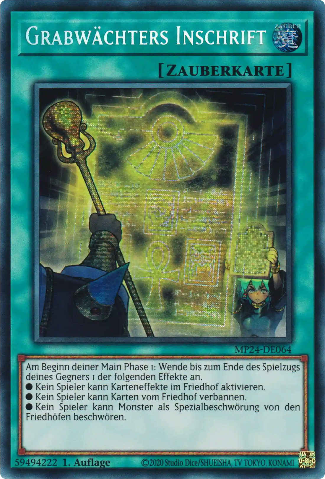 Grabwächters Inschrift Yu-Gi-Oh! Karte MP24-DE064 Secret Rare