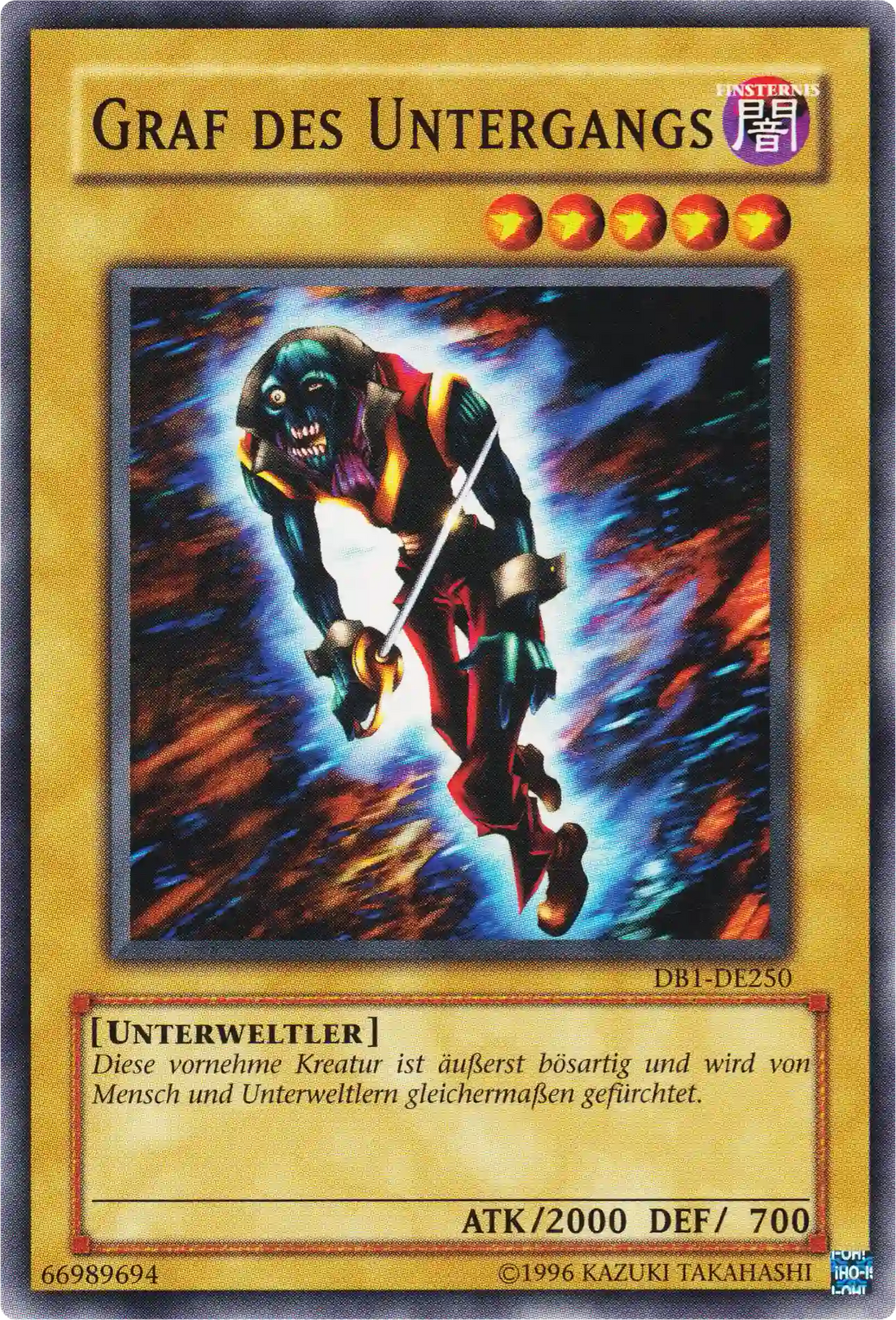 Graf des Untergangs Yu-Gi-Oh! Karte DB1-DE250 Common
