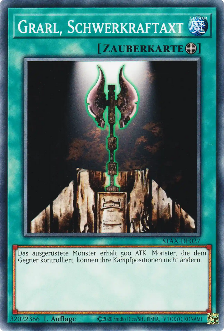 Grarl, Schwerkraftaxt Yu-Gi-Oh! Karte STAX-DE027 Common