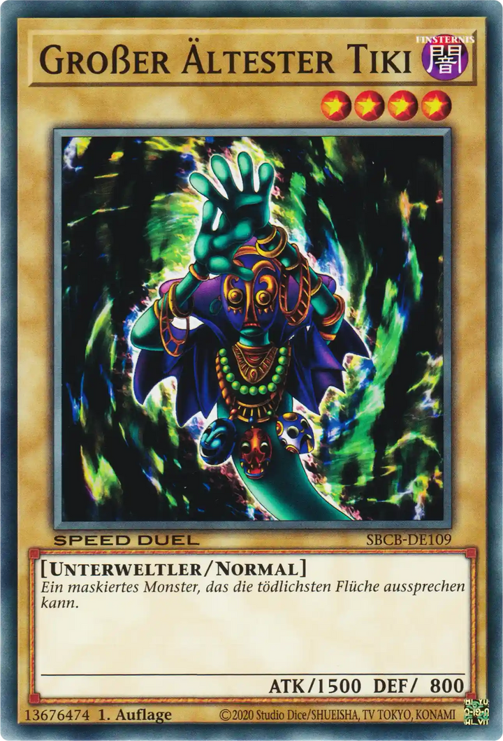 Großer Ältester Tiki Yu-Gi-Oh! Karte SBCB-DE109 Common
