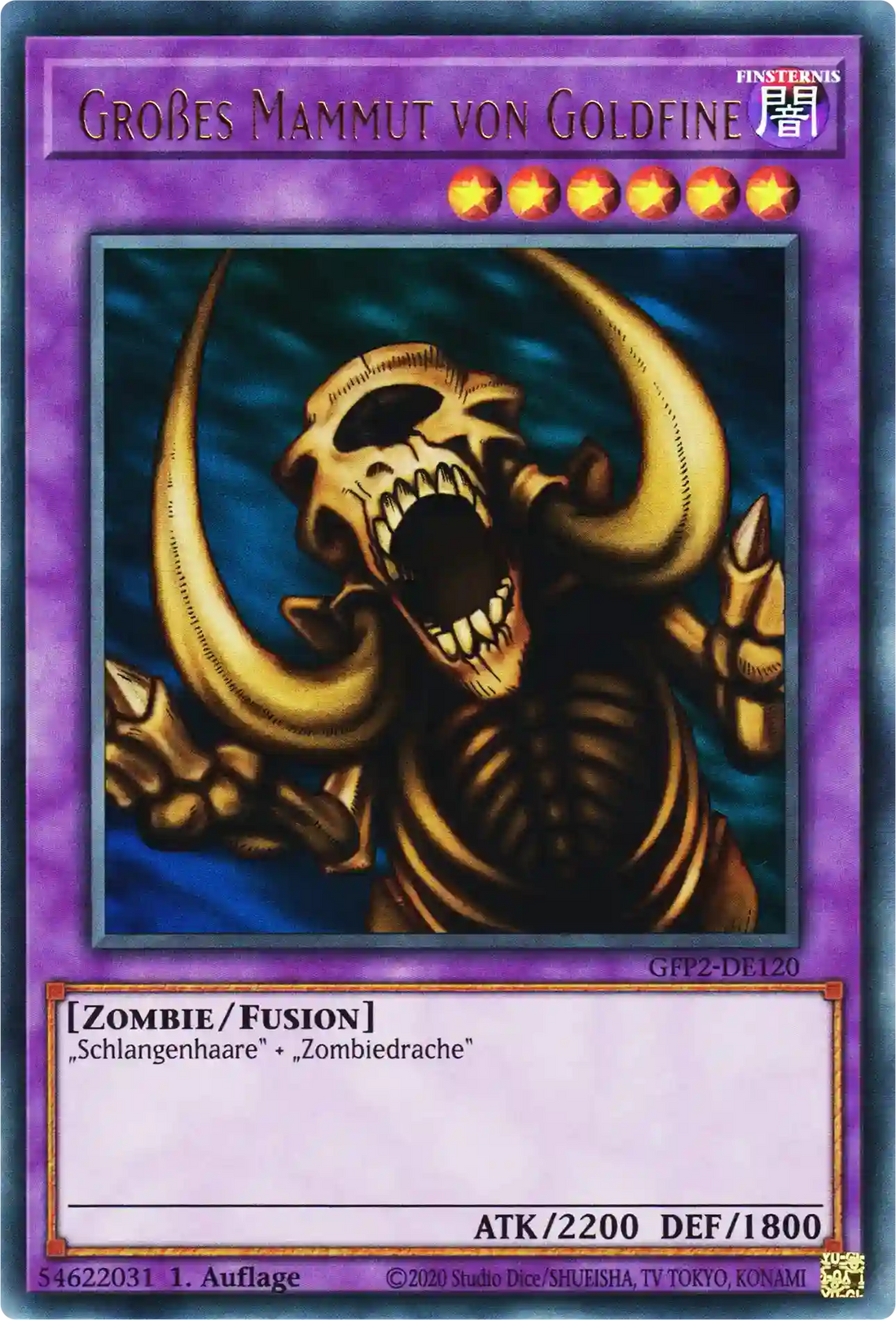 Großes Mammut von Goldfine Yu-Gi-Oh! Karte GFP2-DE120 Ultra Rare