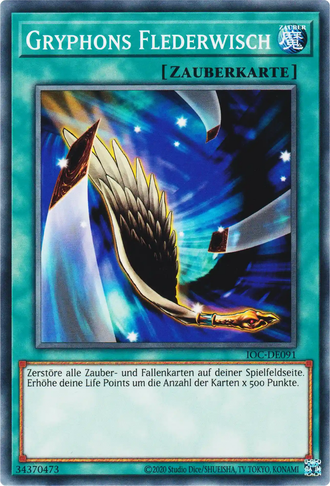 Gryphons Flederwisch Yu-Gi-Oh! Karte IOC-DE091 Rare