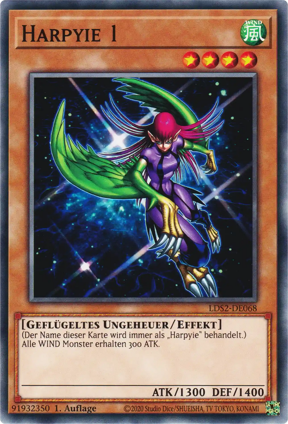 Harpyie 1 Yu-Gi-Oh! Karte LDS2-DE068 Common