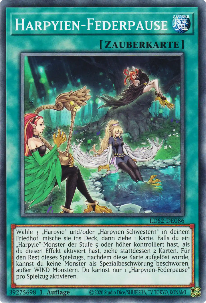 Harpyien-Federpause Yu-Gi-Oh! Karte LDS2-DE086 Common