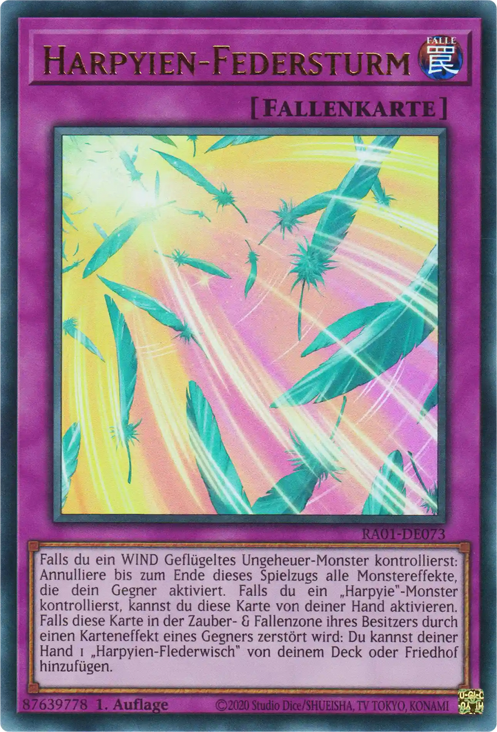 Harpyien-Federsturm Yu-Gi-Oh! Karte RA01-DE073 Ultra Rare