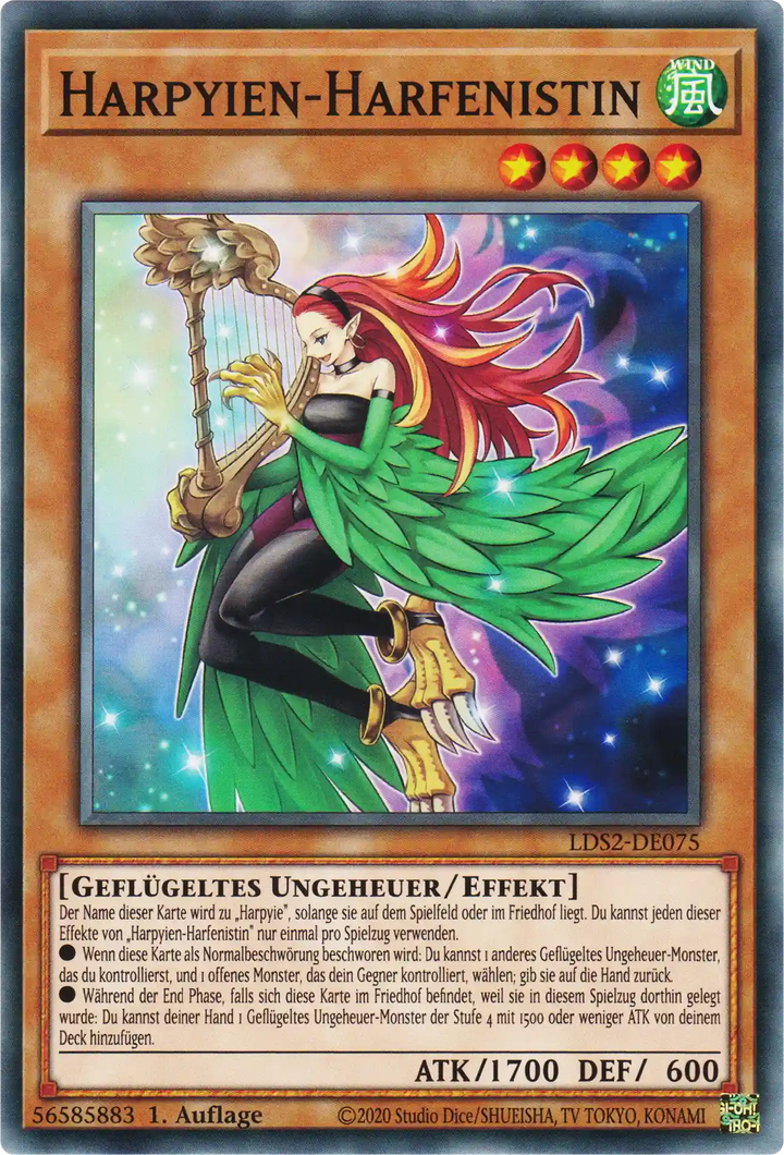 Harpyien-Harfenistin Yu-Gi-Oh! Karte LDS2-DE075 Common