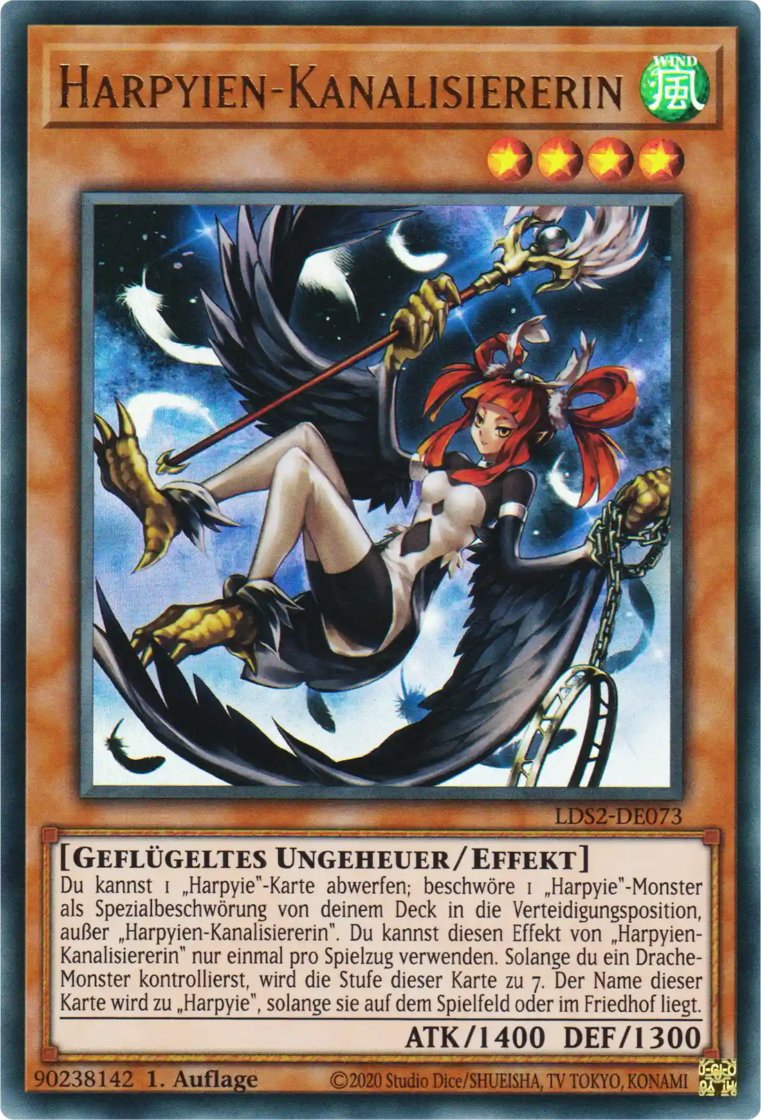 Harpyien-Kanalisiererin Yu-Gi-Oh! Karte LDS2-DE073 Ultra Rare