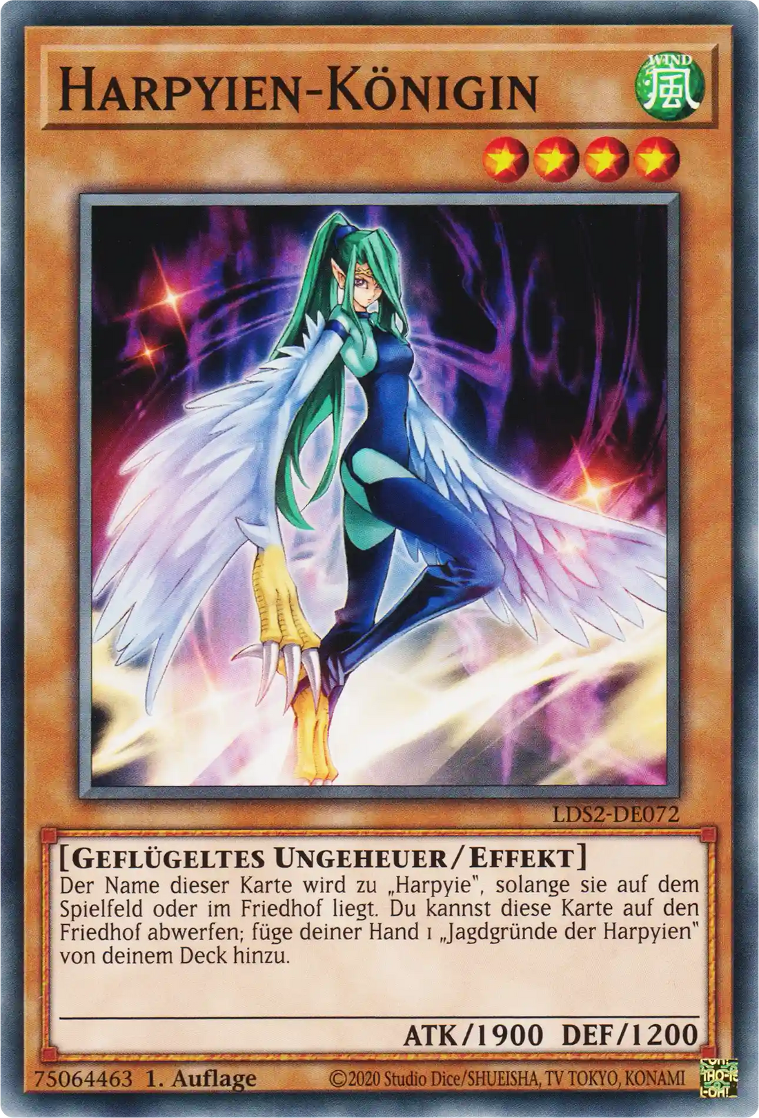 Harpyien-Königin Yu-Gi-Oh! Karte LDS2-DE072 Common