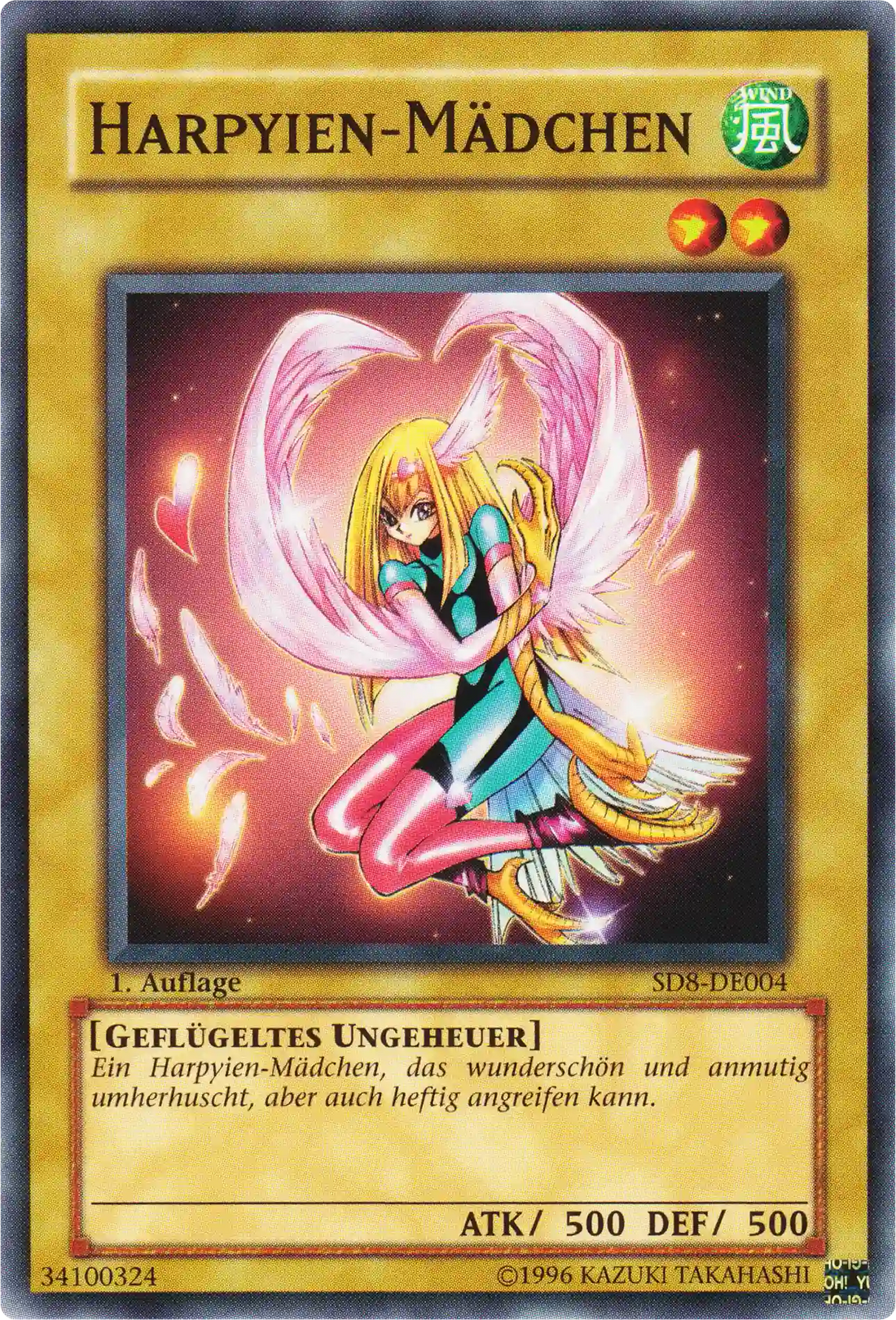 Harpyien-Mädchen Yu-Gi-Oh! Karte SD8-DE004 Common