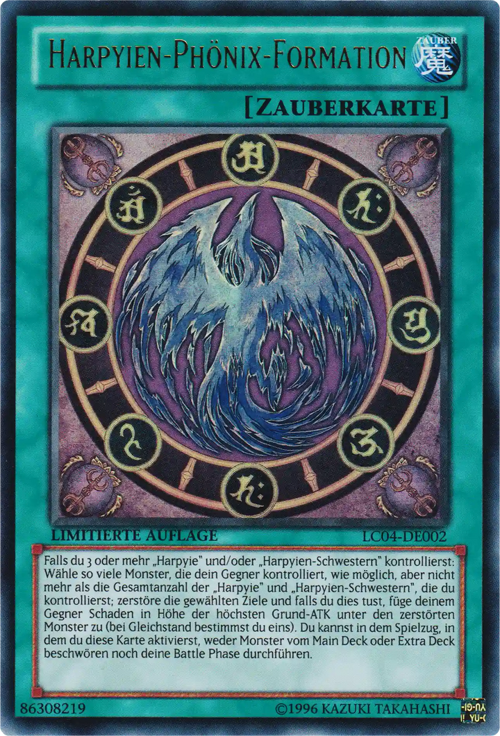 Harpyien-Phönix-Formation Yu-Gi-Oh! Karte LC04-DE002 Ultra Rare