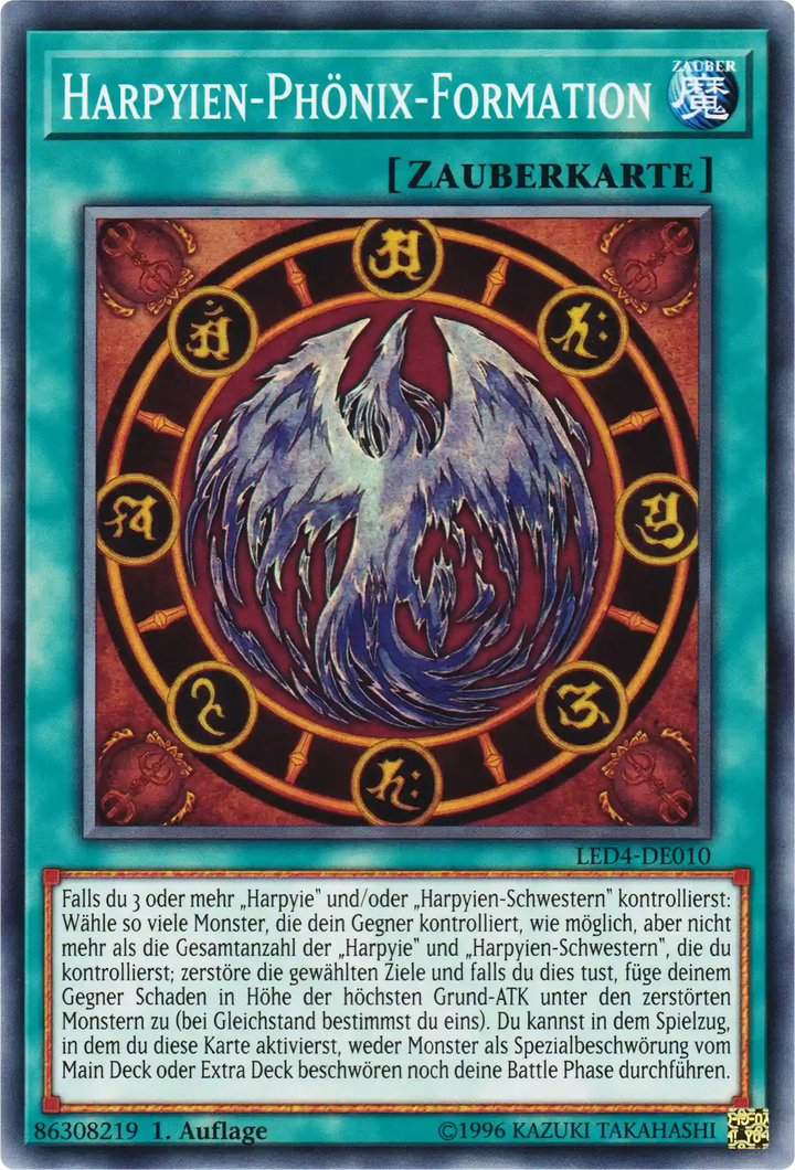 Harpyien-Phönix-Formation Yu-Gi-Oh! Karte LED4-DE010 Common