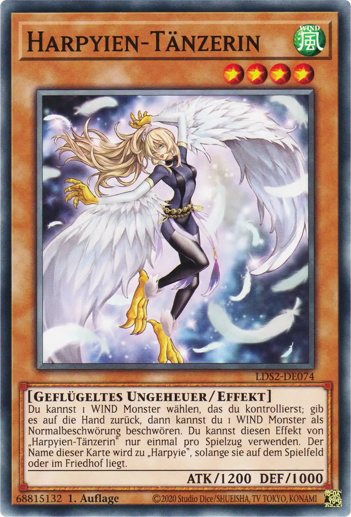 Harpyien-Tänzerin Yu-Gi-Oh! Karte LDS2-DE074 Common