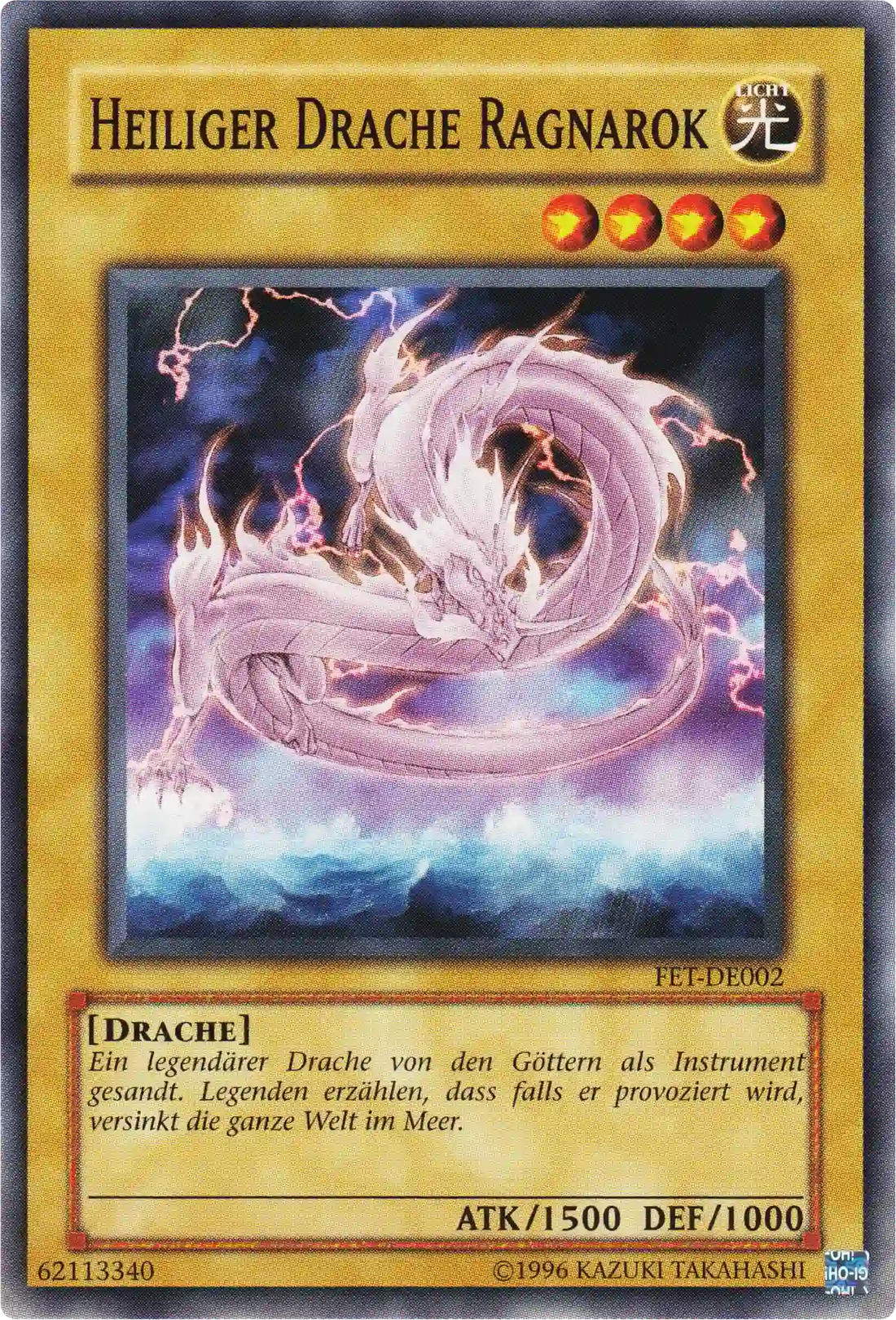 Heiliger Drache Ragnarok Yu-Gi-Oh! Karte FET-DE002 Common