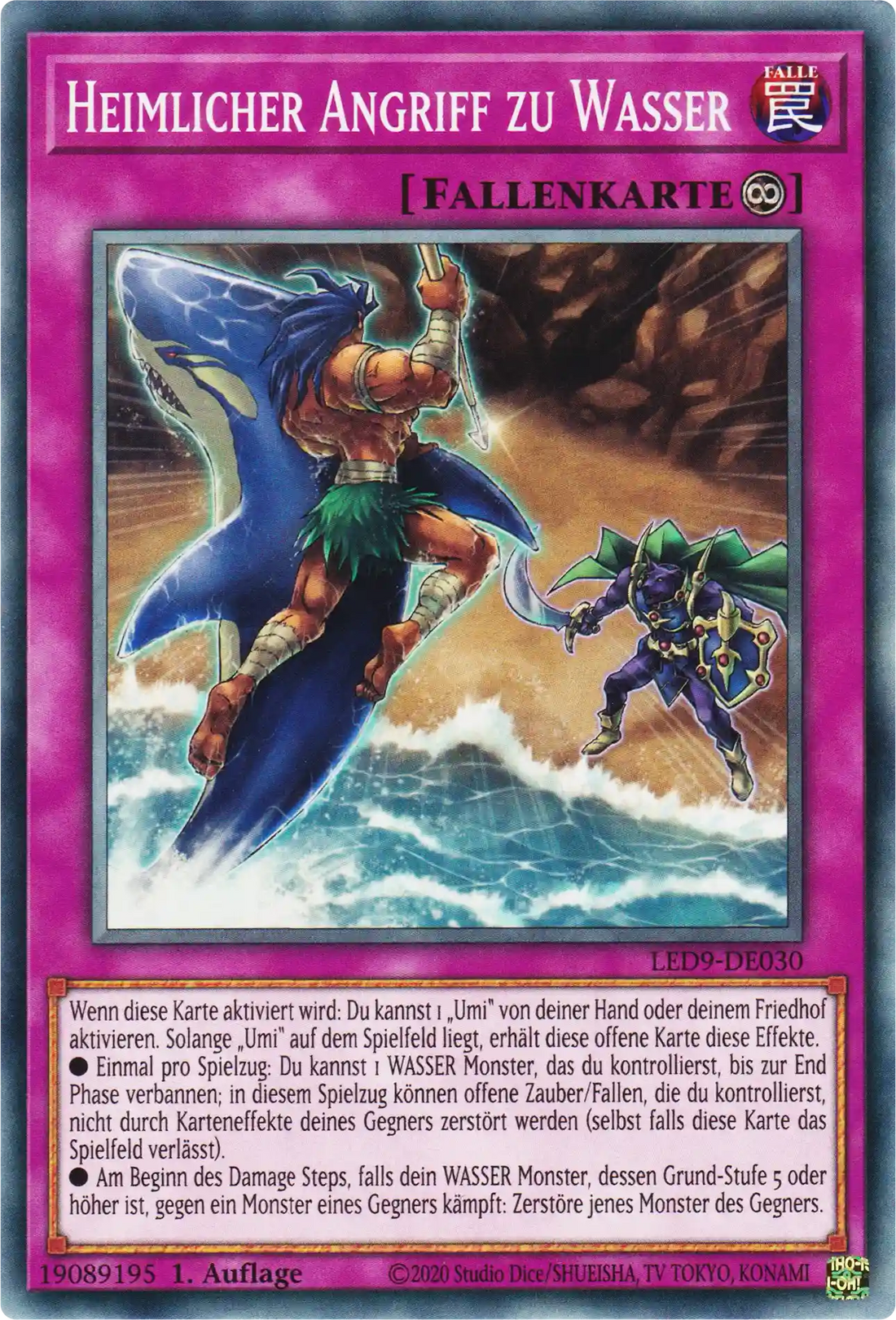 Heimlicher Angriff zu Wasser Yu-Gi-Oh! Karte LED9-DE030 Common