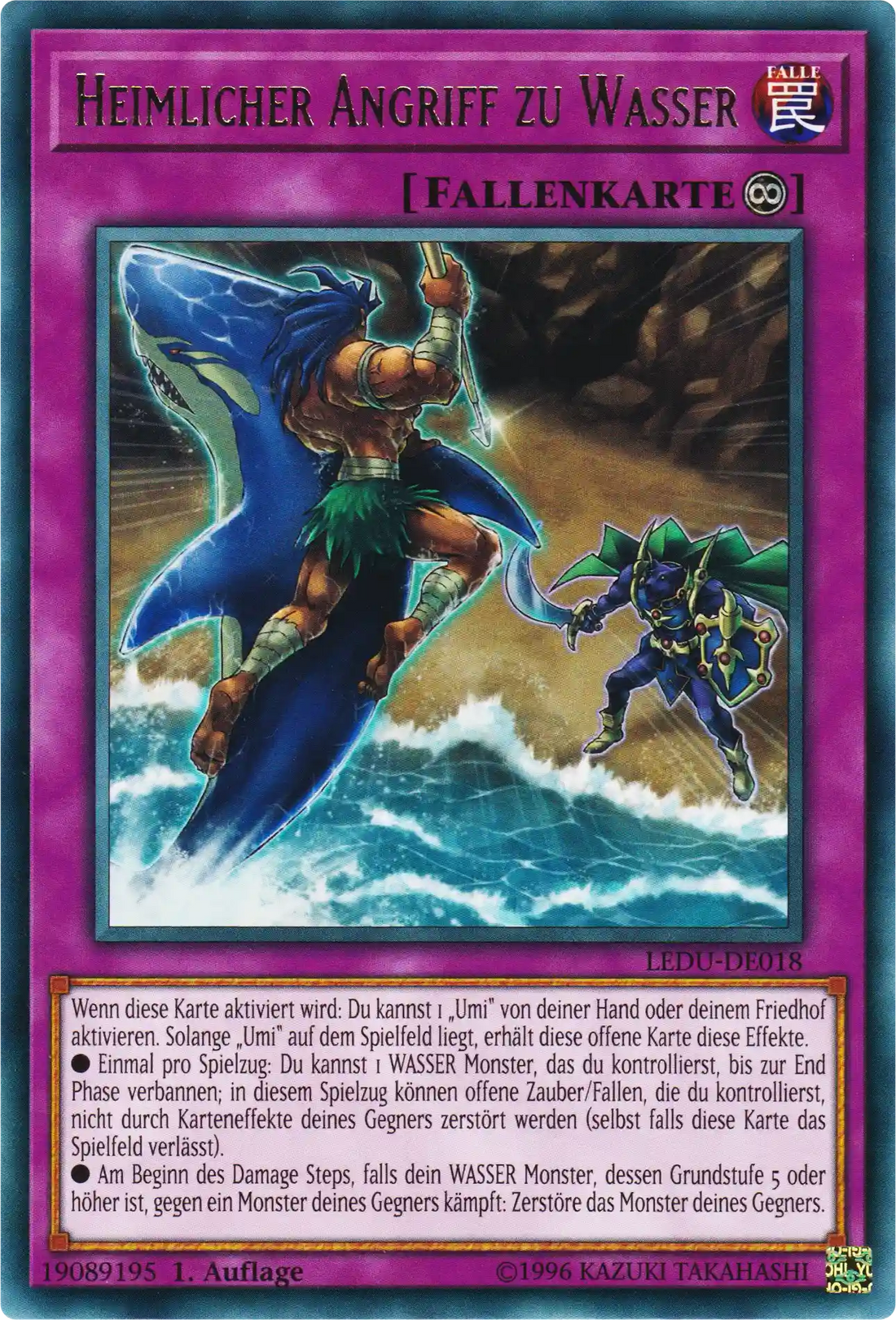 Heimlicher Angriff zu Wasser Yu-Gi-Oh! Karte LEDU-DE018 Rare