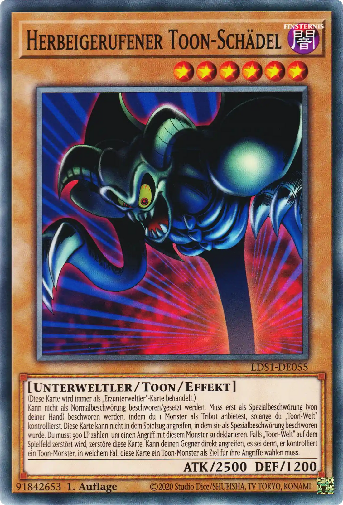 Herbeigerufener Toon-Schädel Yu-Gi-Oh! Karte LDS1-DE055 Common