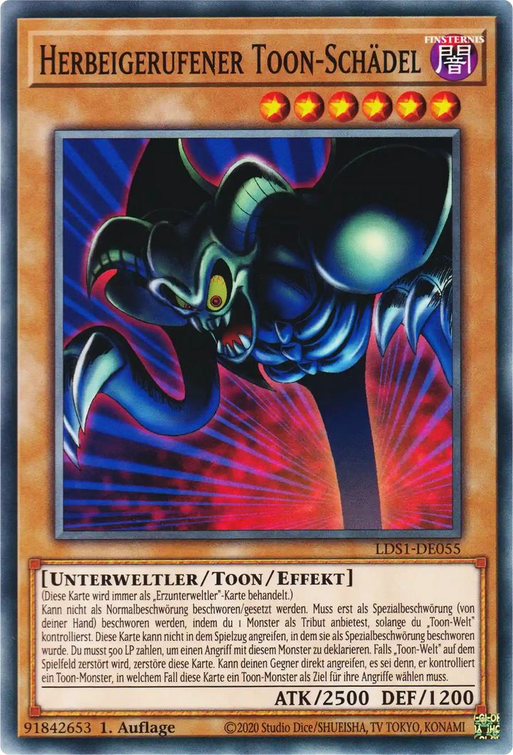 Herbeigerufener Toon-Schädel Yu-Gi-Oh! Karte LDS1-DE055 Common