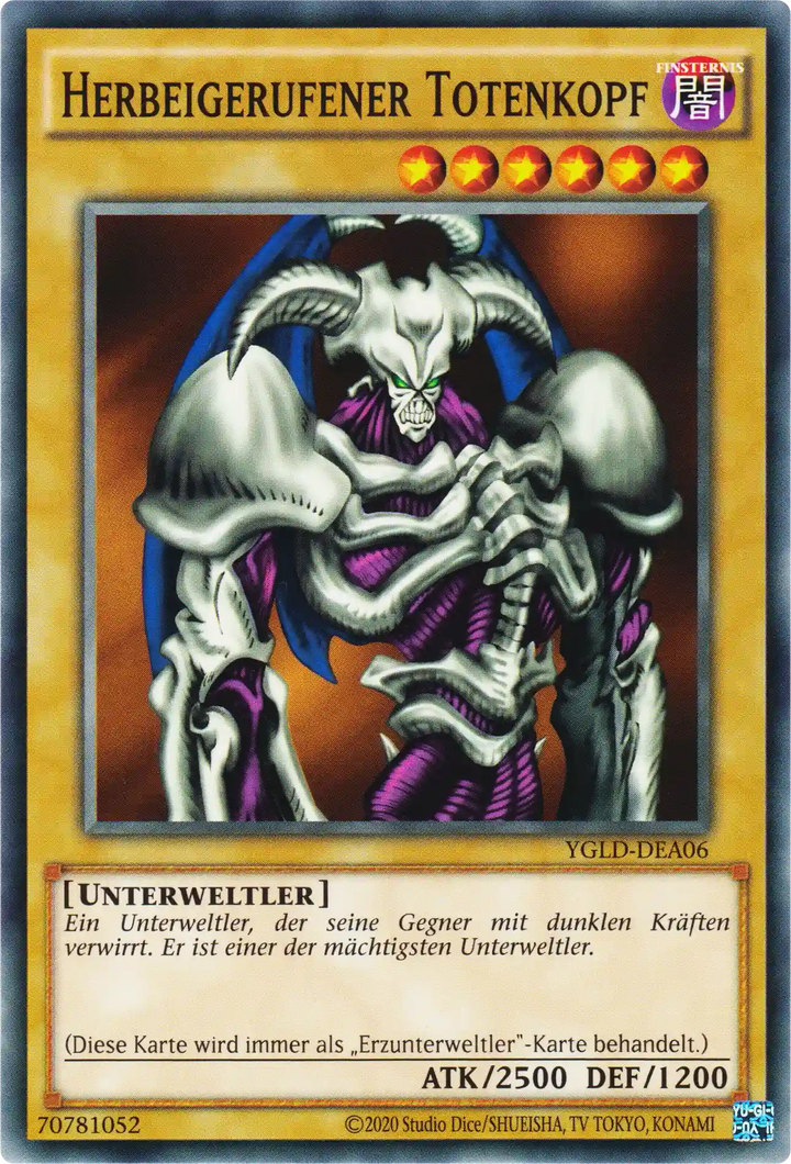 Herbeigerufener Totenkopf Yu-Gi-Oh! Karte YGLD-DEA06 Common