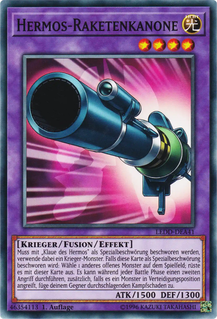 Hermos-Raketenkanone Yu-Gi-Oh! Karte LEDD-DEA41 Common