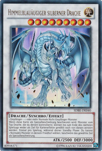 Himmelblauäugiger silberner Drache Yu-Gi-Oh! Karte SDBE-DE040 Ultra Rare