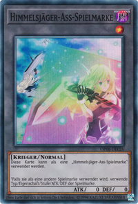Himmelsjäger-Ass-Spielmarke Yu-Gi-Oh! Karte OP08-DE026 Super Rare