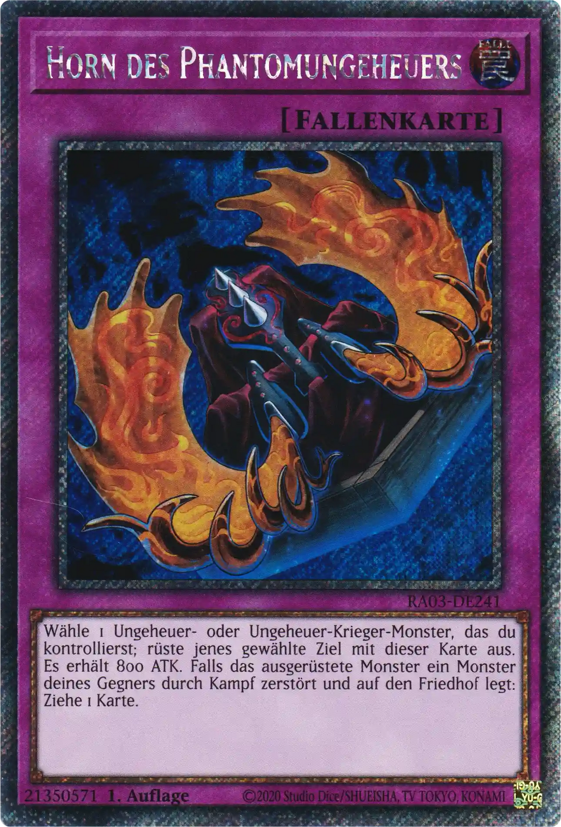 Horn des Phantomungeheuers Yu-Gi-Oh! Karte RA03-DE241 Platinum Secret Rare