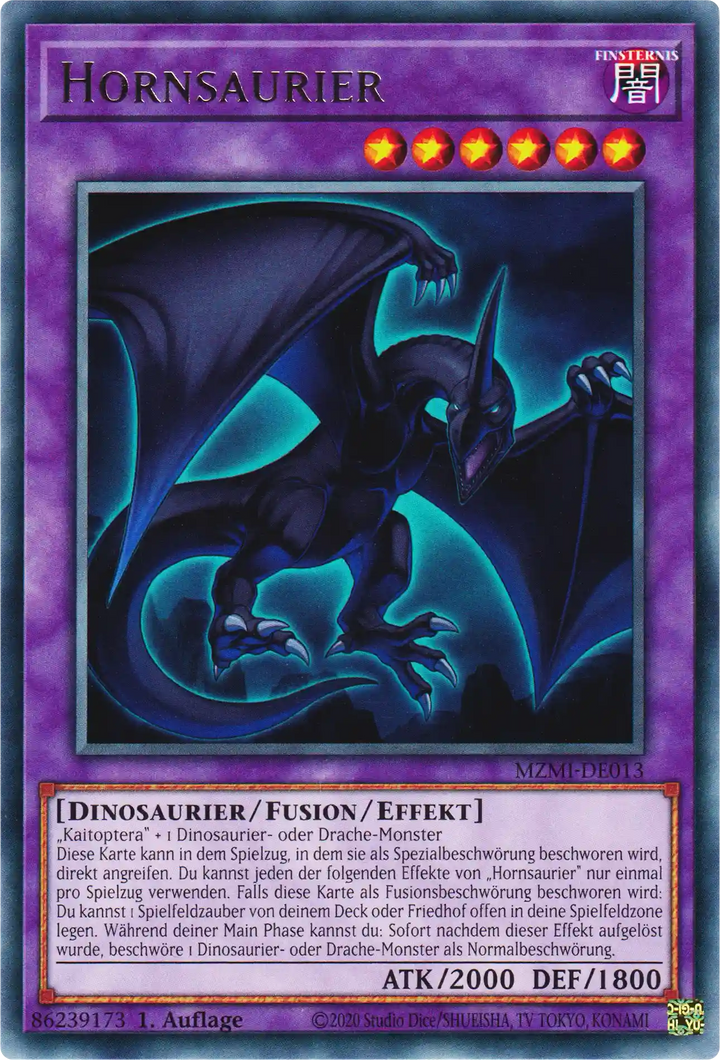 Hornsaurier Yu-Gi-Oh! Karte MZMI-DE013 Rare