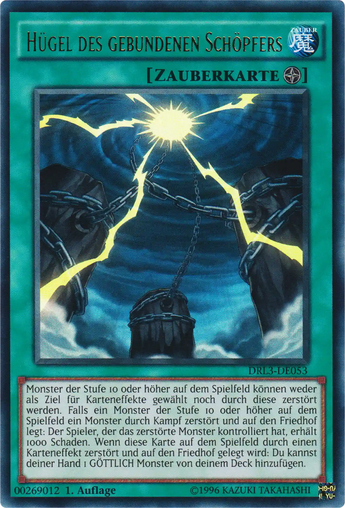 Hügel des gebundenen Schöpfers Yu-Gi-Oh! Karte DRL3-DE053 Ultra Rare