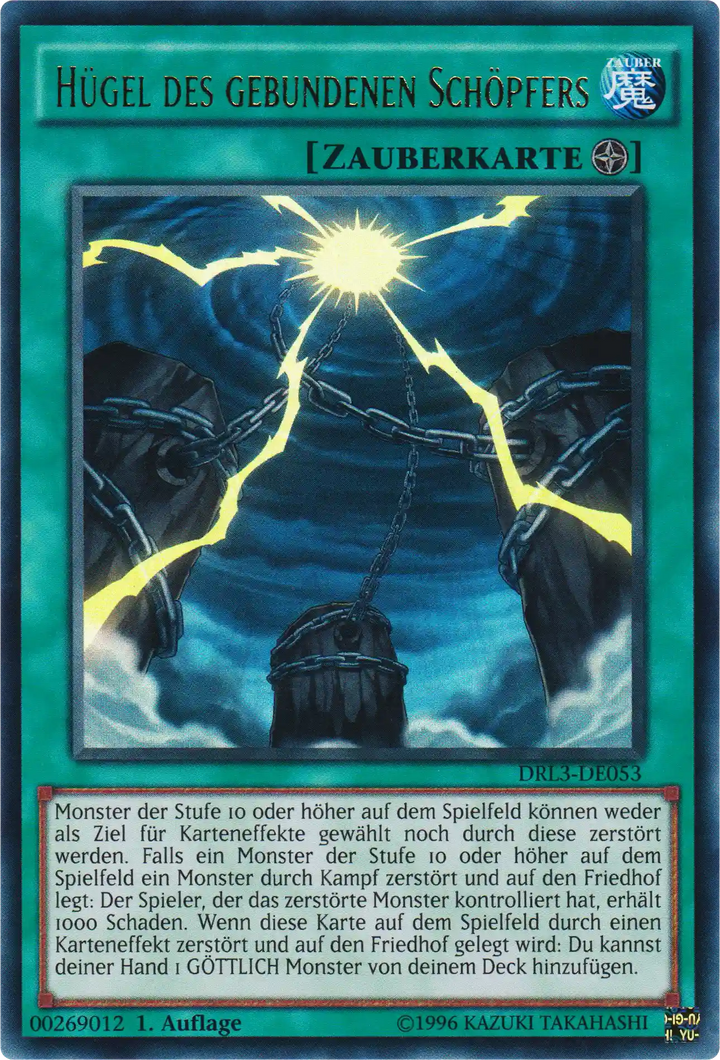 Hügel des gebundenen Schöpfers Yu-Gi-Oh! Karte DRL3-DE053 Ultra Rare