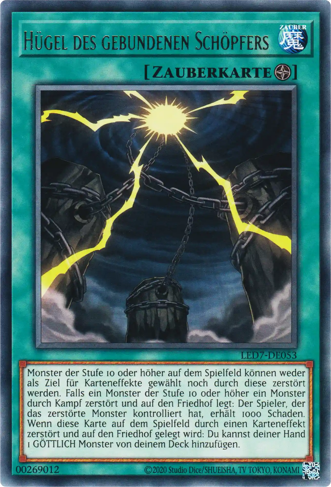 Hügel des gebundenen Schöpfers Yu-Gi-Oh! Karte LED7-DE053 Rare