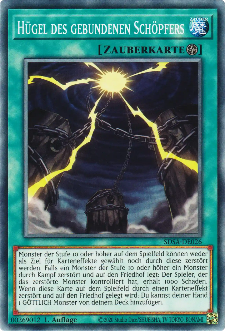 Hügel des gebundenen Schöpfers Yu-Gi-Oh! Karte SDSA-DE026 Common