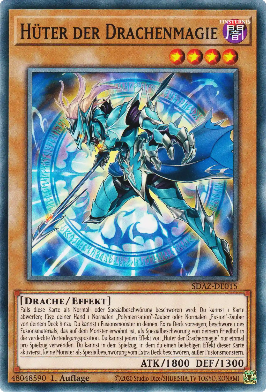 Hüter der Drachenmagie Yu-Gi-Oh! Karte SDAZ-DE015 Common