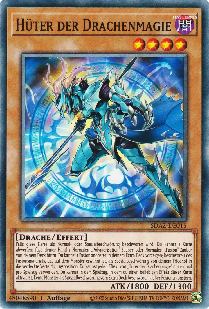 Hüter der Drachenmagie Yu-Gi-Oh! Karte SDAZ-DE015 Common